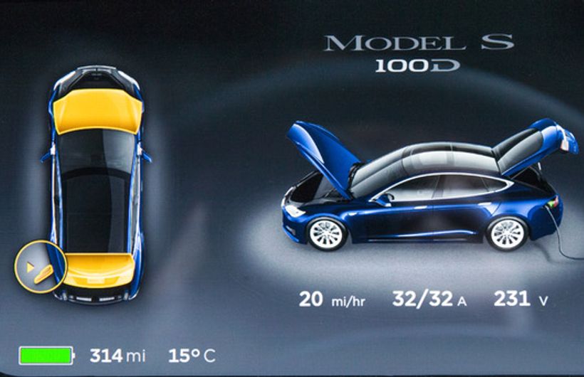 Tesla Model S Electric Car Boot Space